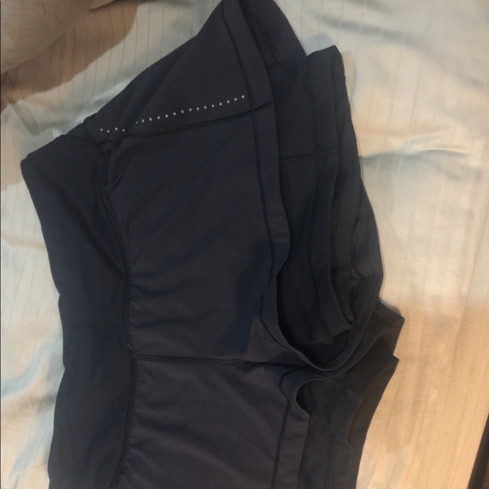 Lulu black shorts with biking shorts